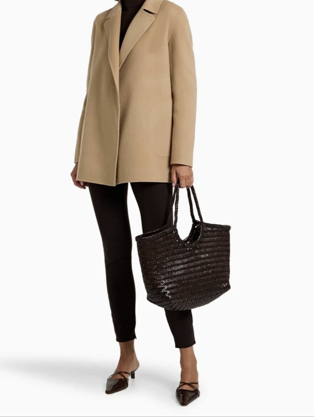 Theory Open-Front Coat in Double-Face Wool-Cashmere